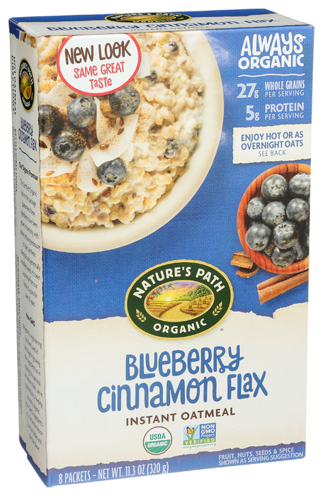 Blueberry Cinnamon Flax Oatmeal, Org, 11.2 oz
