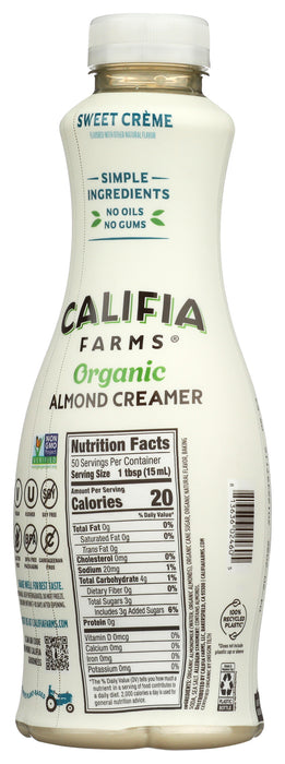 Almond Creamer, Sweet Cream, Org, 25.4 fl oz