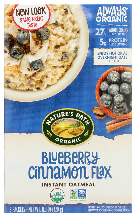Blueberry Cinnamon Flax Oatmeal, Org, 11.2 oz