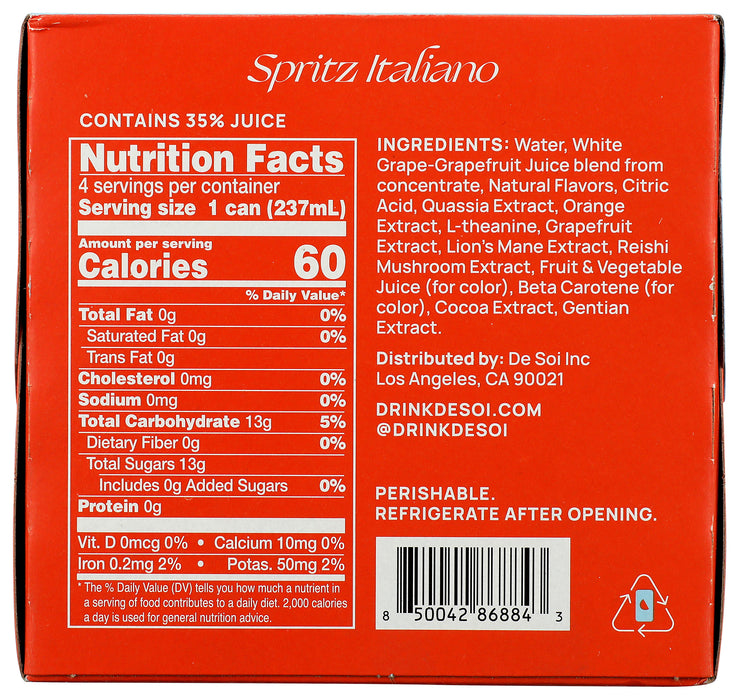 Apéritif Spritz Italiano, Non-Alcoholic, 4 pk, 32 fl oz
