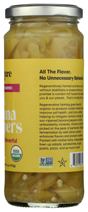 Banana Peppers, Reg Org, 12 oz