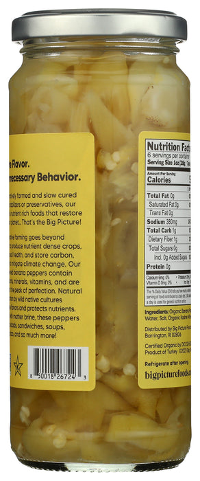 Banana Peppers, Reg Org, 12 oz