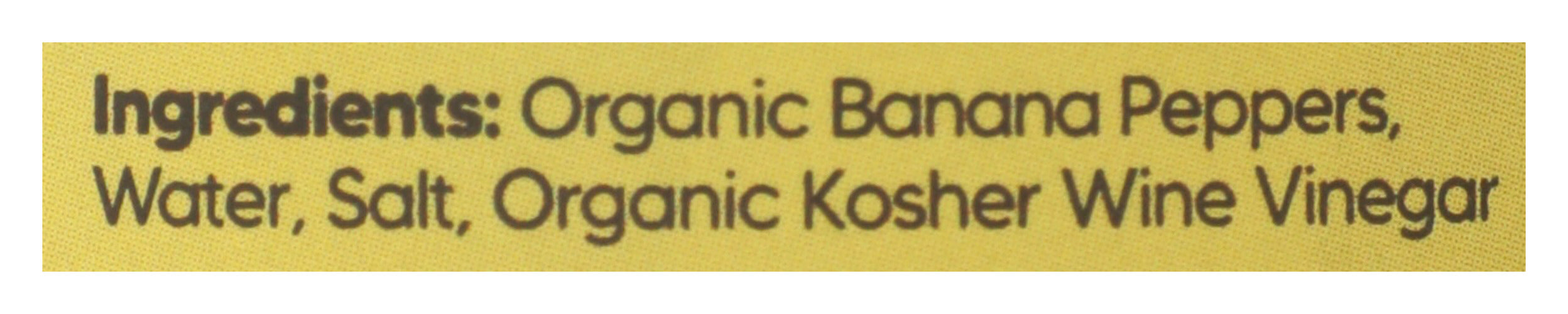Banana Peppers, Reg Org, 12 oz