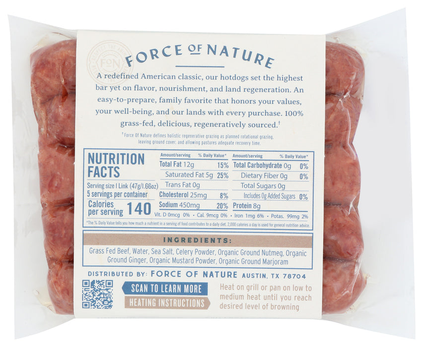 Beef Hot Dog, Reg Meat, 8 oz