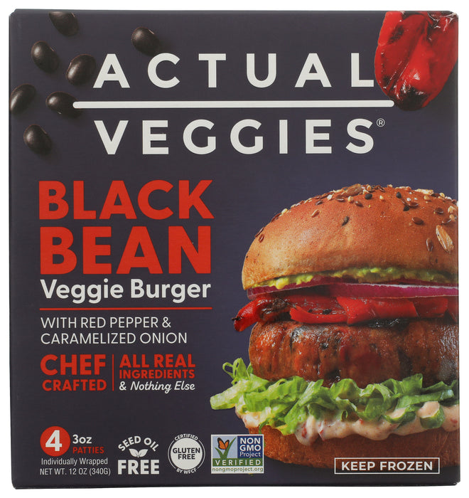 Black Bean Veggie Burger, GF, 12 oz