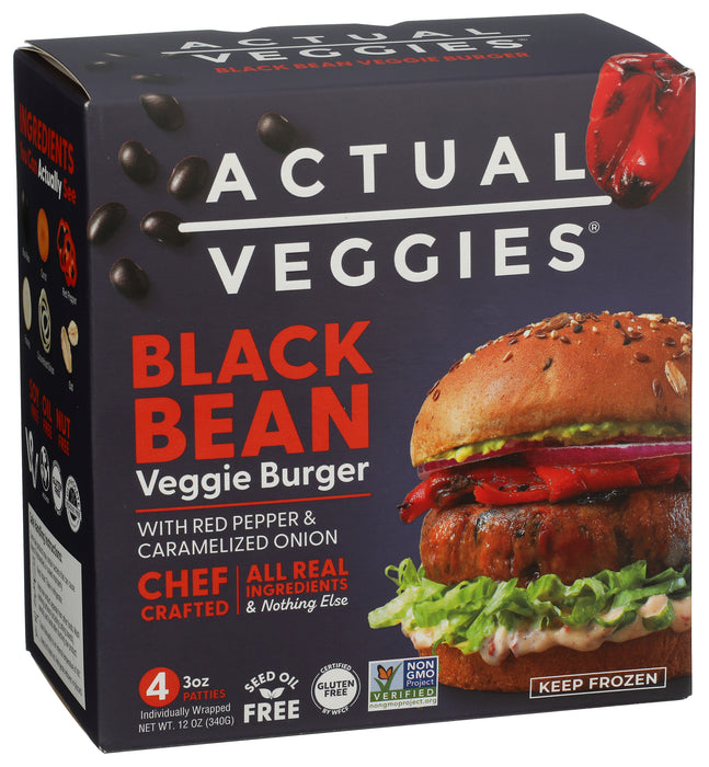 Black Bean Veggie Burger, GF, 12 oz