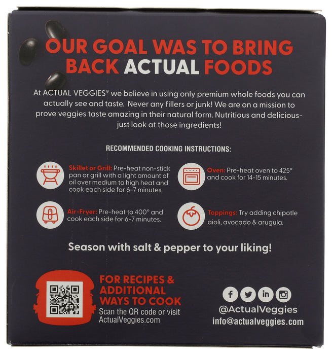 Black Bean Veggie Burger, GF, 12 oz