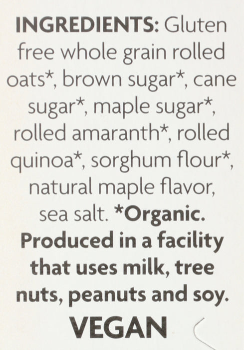 Brown Sugar Maple Oatmeal, GF Org, 11.3 oz