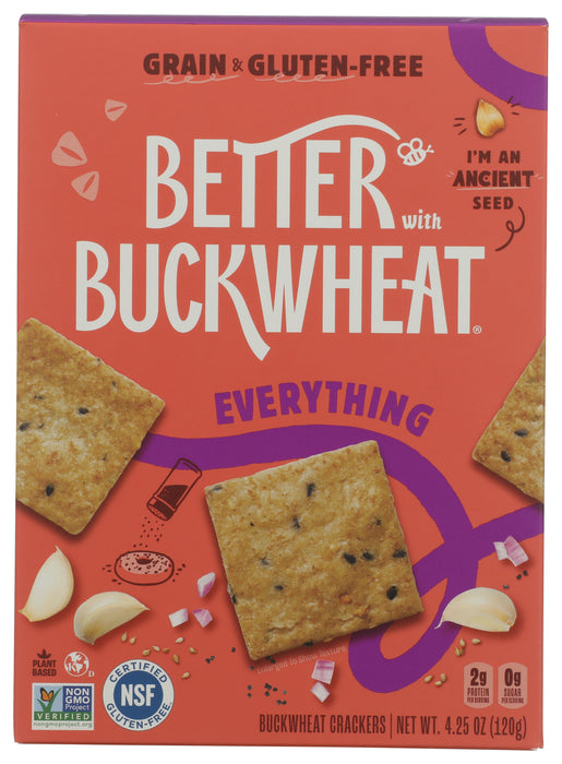 Buckwheat Crackers, Everything, GF, 4.25 oz