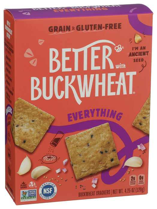 Buckwheat Crackers, Everything, GF, 4.25 oz
