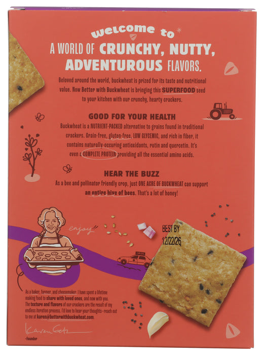 Buckwheat Crackers, Everything, GF, 4.25 oz