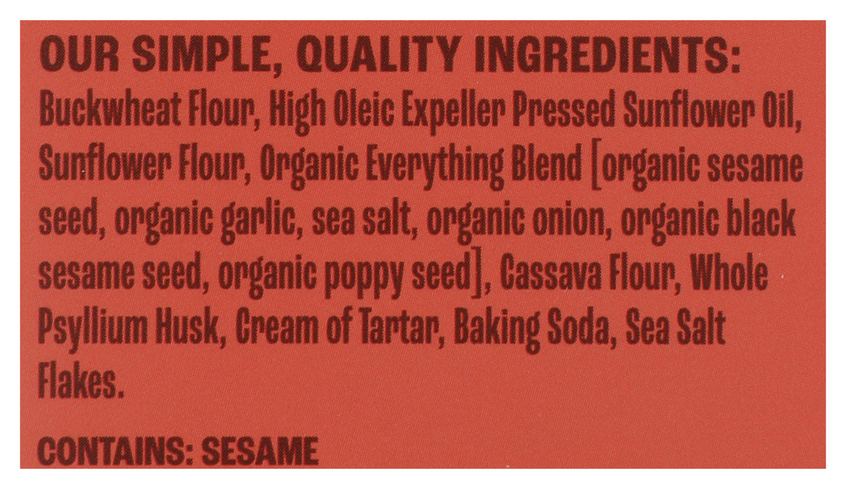 Buckwheat Crackers, Everything, GF, 4.25 oz