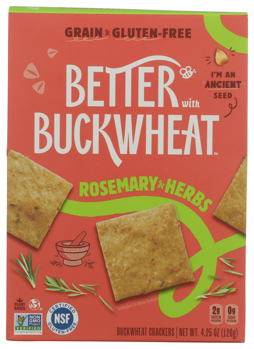 Buckwheat Crackers, Rosemary & Herbs, GF, 4.25 oz