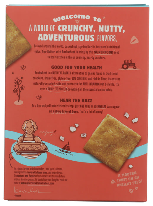Buckwheat Crackers, Sea Salt, GF, 4.25 oz