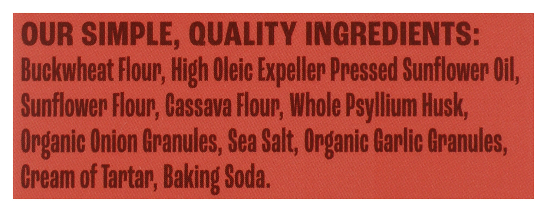 Buckwheat Crackers, Sea Salt, GF, 4.25 oz