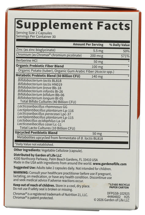Dr. Formulated Probiotics Glucose Support 50B, 60 vcap