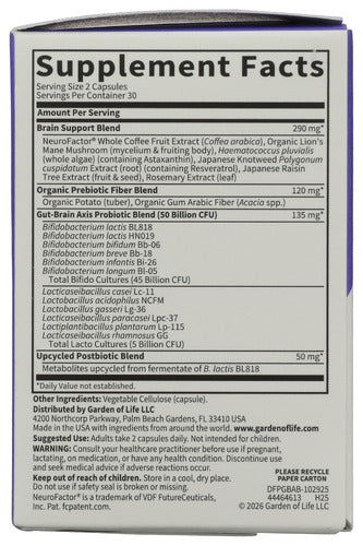 Dr. Formulated Probiotics Gut-Brain Axis 50B, 60 vcap