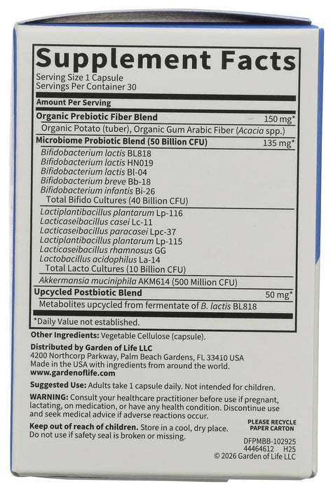 Dr. Formulated Probiotics Microbiome Balance 50B, 30 vcap