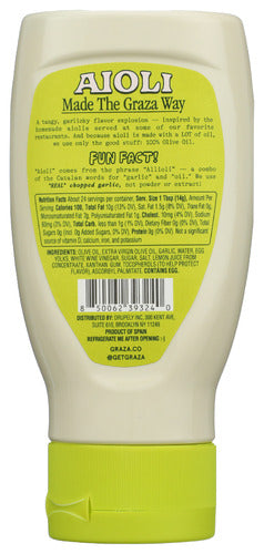 Garlic Aioli w/ Olive Oil, Squeeze, 12 oz