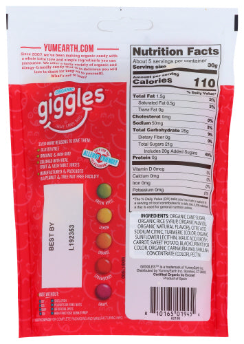 Giggles Candy, Org, 5 oz