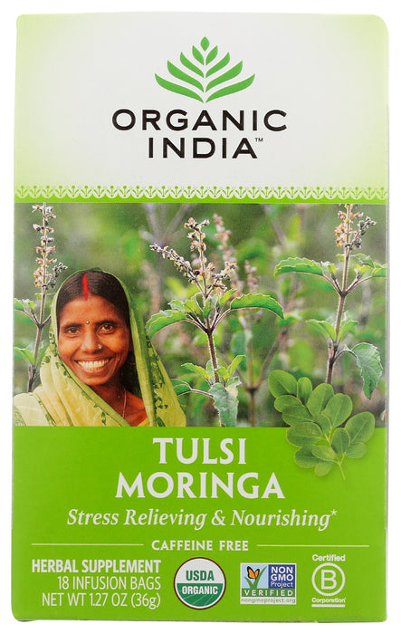 Moringa Tulsi Tea, Org, 18tbag