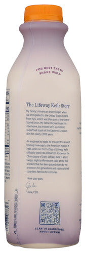 Kefir Whole Milk, Peach, Org, 32 oz