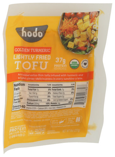 Lightly Fried Tofu, Golden Turmeric, Org, 8 oz