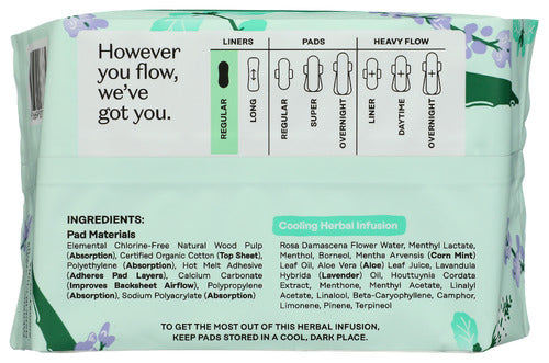 Liners Regular, Mint Lavender, 30 ct