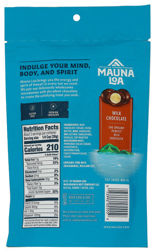 Milk Chocolate Covered Macadamias, 4 oz