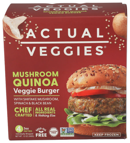 Mushroom Quinoa Veggie Burger, GF, 12 oz