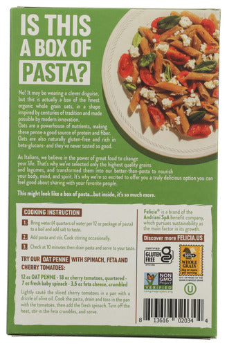 Oat Penne Pasta, Org, 12 oz