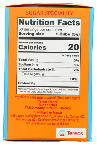 Pure Cane Sugar Cubes, Amber, 8.8 oz