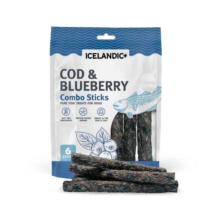Cod & Blueberry Combo Sticks Dog Treats, 2 oz