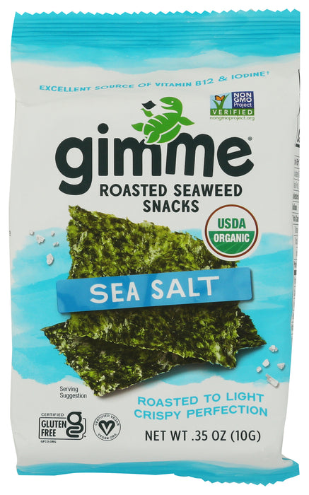 Roasted Seaweed Snacks, Sea Salt, Org, 0.35 oz