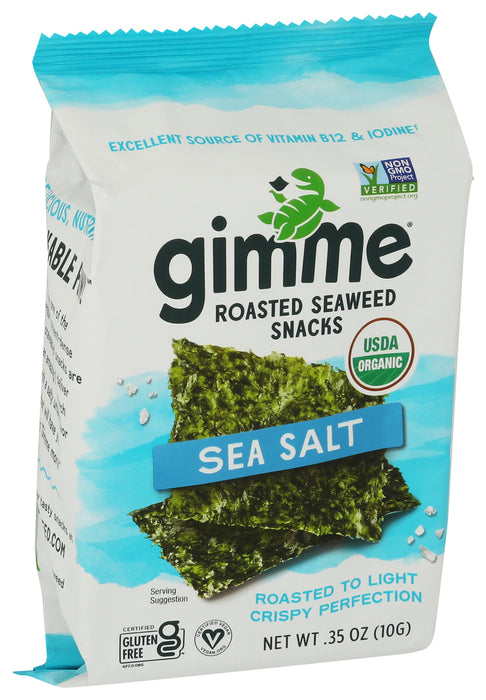 Roasted Seaweed Snacks, Sea Salt, Org, 0.35 oz