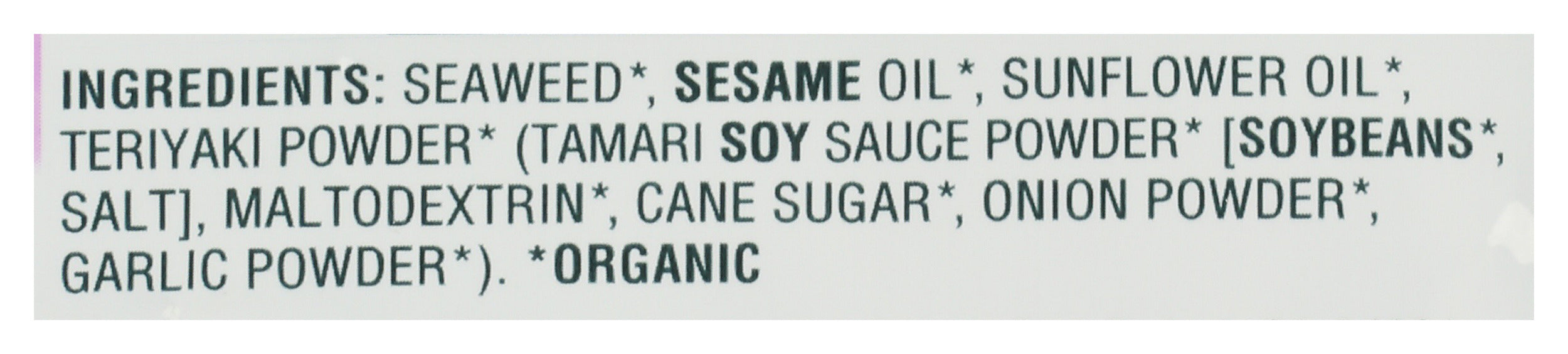Roasted Seaweed Snacks, Teriyaki, Org, 0.35 oz