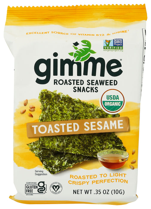 Roasted Seaweed Snacks, Toasted Sesame, Org, 0.35 oz