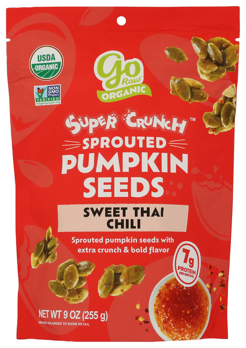 Super Crunch Pumpkin Seeds, Sweet Thai Chili, Org, 9 oz