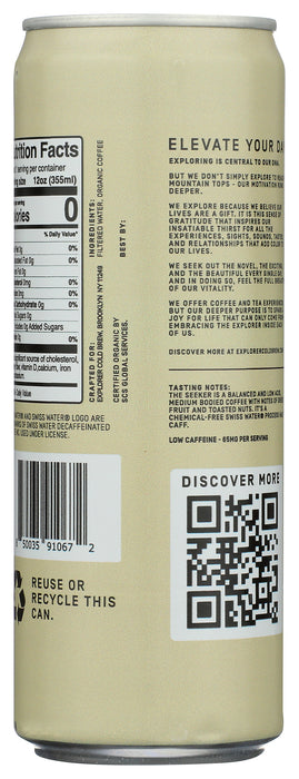The Seeker Half-caf Coffee, Unsweetened, 12 fl oz