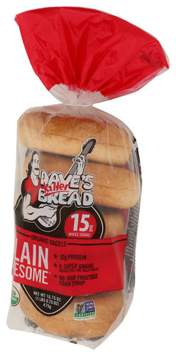 Awesome Bagel, Plain, Org, 16.75 oz
