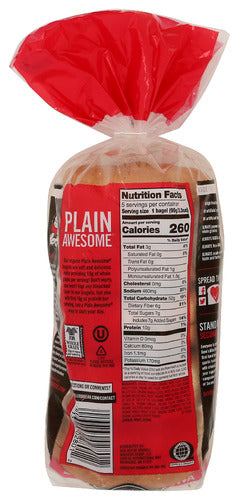 Awesome Bagel, Plain, Org, 16.75 oz