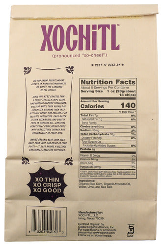 Blue Corn Tortilla Chips w/ Avocado Oil, Org GF, 7.5 oz