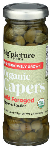 Capers Wild Foraged, Org, 3.5 oz