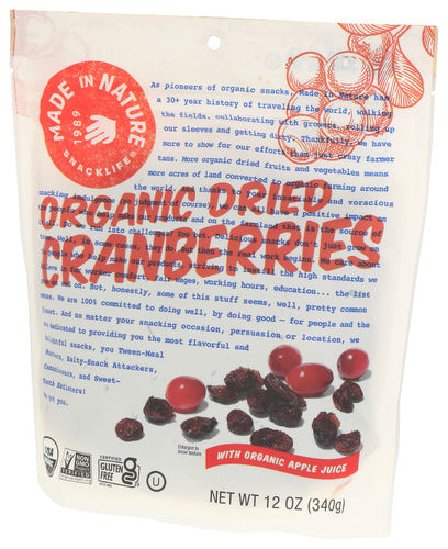 Cranberries Dried, Org, 12 oz