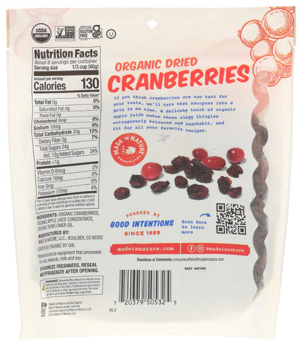 Cranberries Dried, Org, 12 oz