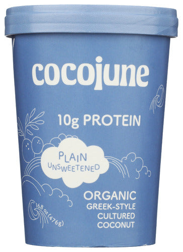 Cultured Coconut Yogurt Protein, Plain Unsweetened, Org, 16.8 oz