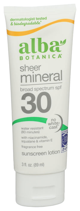 Sensitive Mineral Sunscreen 30, Fragrance Free, 3 oz