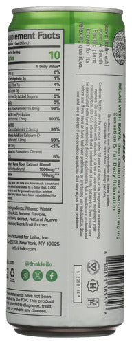 Kava Relaxation Social Tonic, Lime Margarita, 12 fl oz