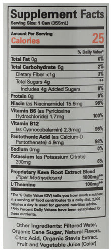 Kava Relaxation Social Tonic, Raspberry Hibiscus, 12 fl oz