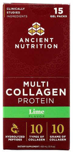 Multi Collagen Protein, Lime, 15 gel pk/15 fl oz